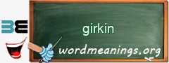 WordMeaning blackboard for girkin